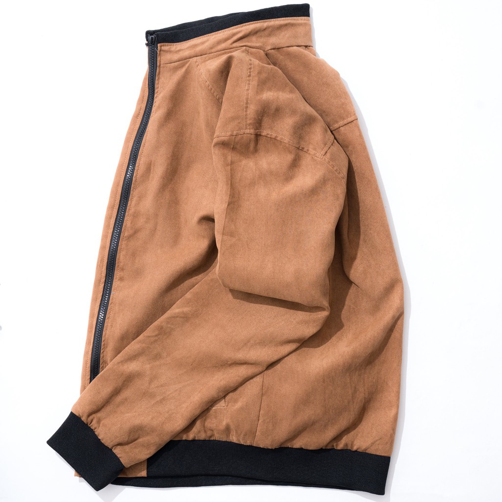 Áo khoác nam bomber da lộn 2 lớp , áo khoác nam da lộn thời trang chuẩn xịn | BigBuy360 - bigbuy360.vn