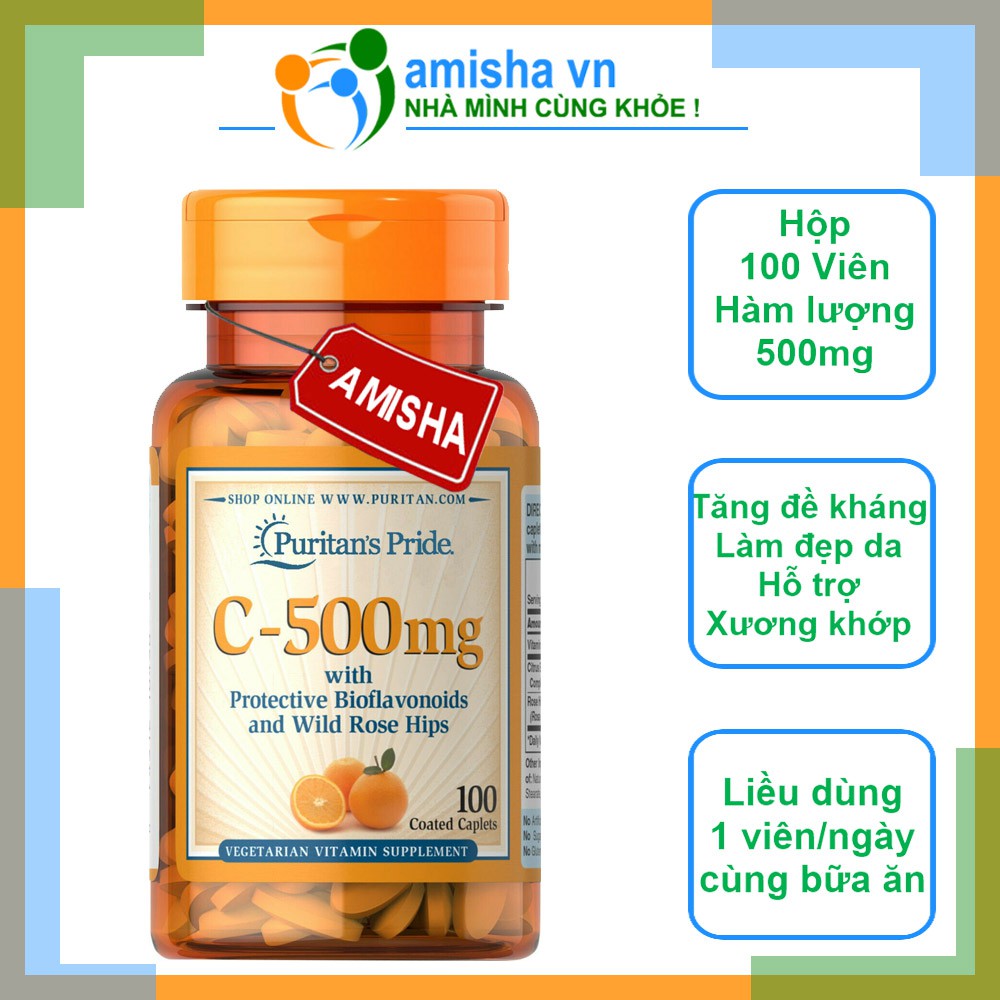 Vien Uống Bổ Sung Vitamin C 500 1000mg Puritan S Pride Mỹ 50 100 250 Vien With Bioflavonoids Wild Rose Hips Shopee Việt Nam