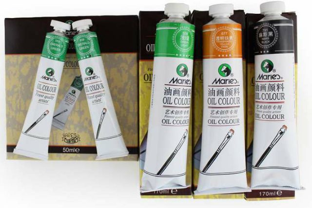 Màu Sơn Dầu Vẽ Tranh Chuyên Nghiệp Maries Tuýp Nhỏ 50ml