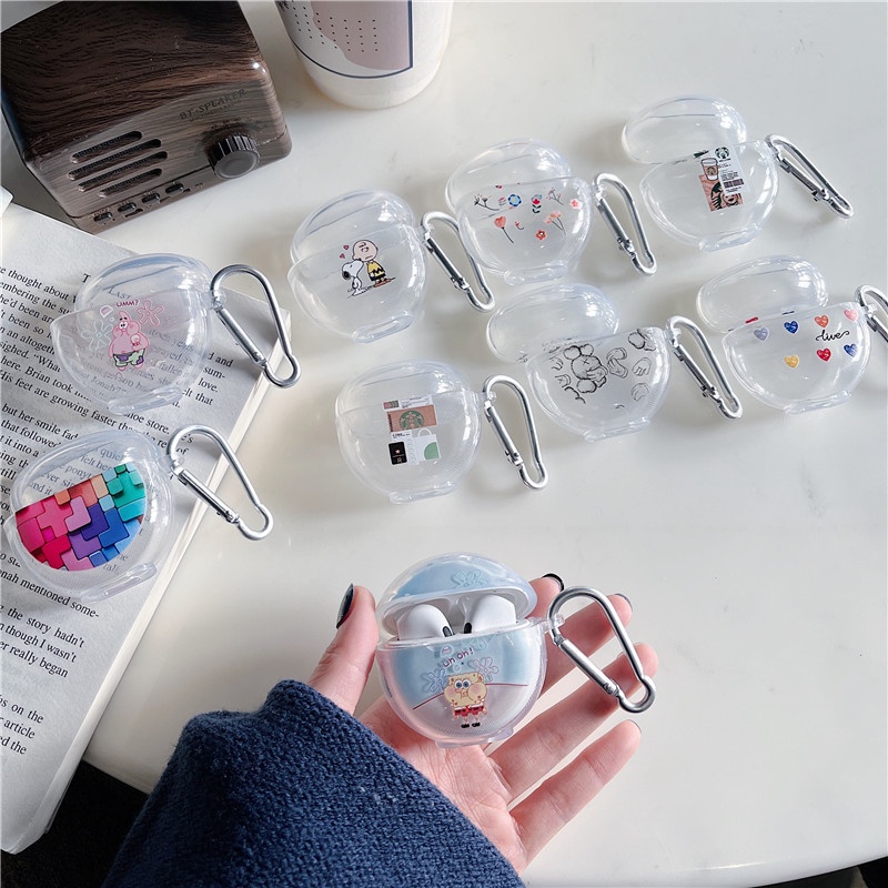Vỏ Bảo Vệ Hộp Sạc Tai Nghe Trong Suốt Hoạt Hình Snoopy Disney D10 Chất Lượng Cao