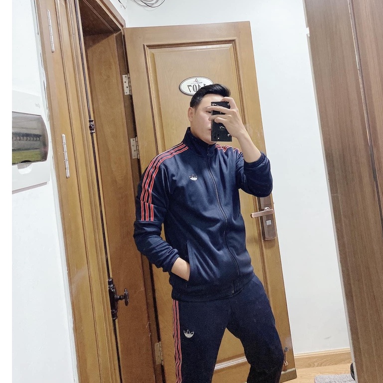 [ CÓ VIDEO SẢN PHẨM] Bộ thể thao Adidas TRACK JACKET 3 SỌC SPORT NAVY - GN2446 GN2448 | HÀNG CHUẨN 1:1 | CÓ TEM HDSD