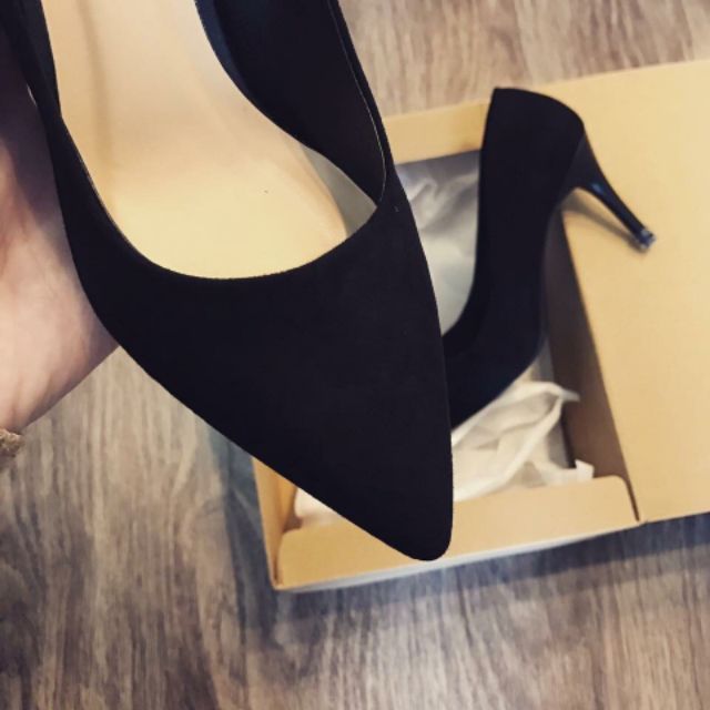 Cao gót đen nữ 7p