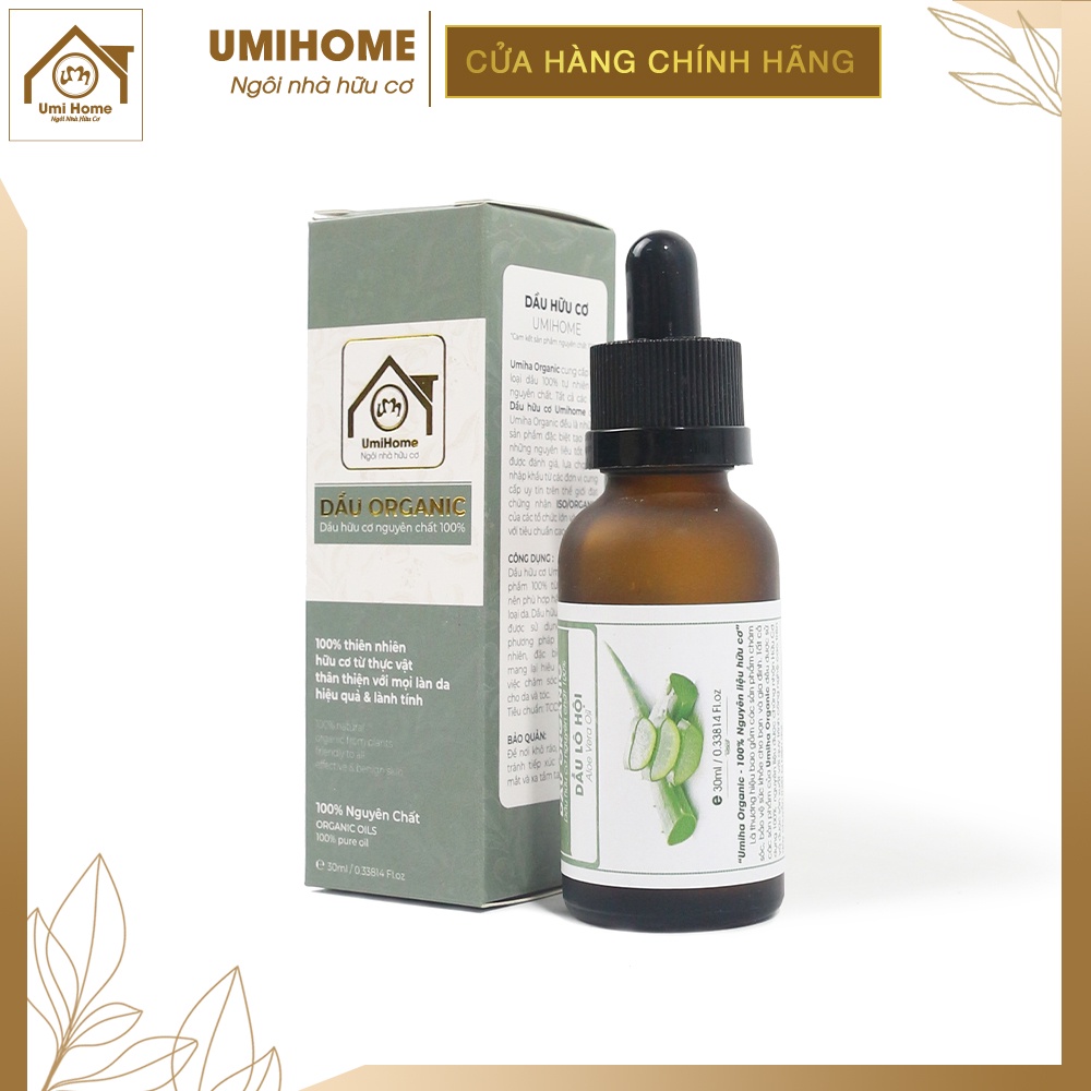 Dầu Lô Hội giúp sáng mịn, dưỡng ẩm phục hồi da UMIHOME nguyên chất | Aloe vera oil 100% Organic 10ML