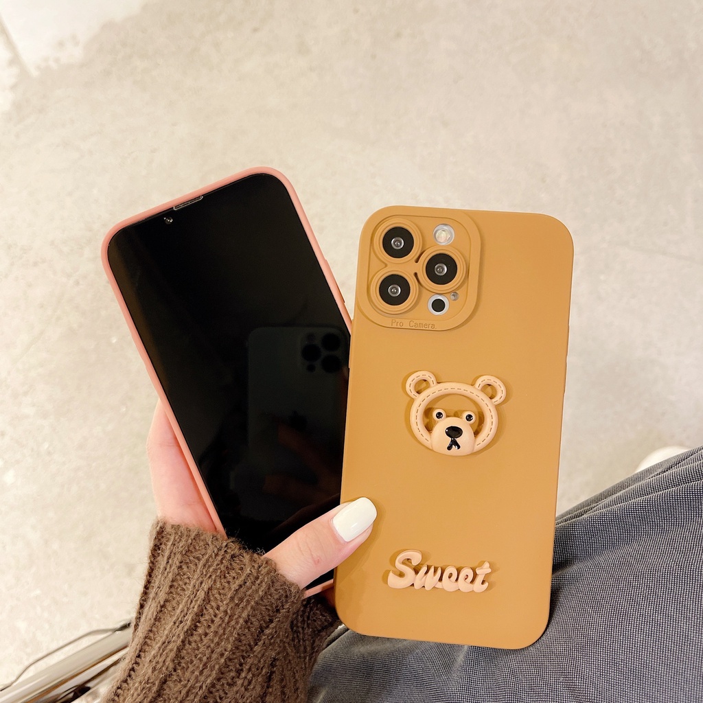 Ốp lưng iphone cạnh vuông bảo vệ camera Brown 7plus x xsmax 11 11promax 12 12pro 12promax 13 13pro 13promax DT13 | BigBuy360 - bigbuy360.vn