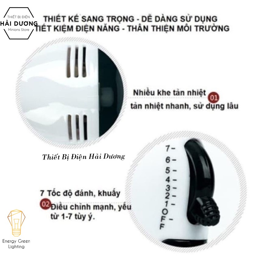 Máy Đánh Trứng Cầm Tay 7 Tốc Độ MASIDI KD-133 - Công suất 180w - Bảo hành 12 tháng