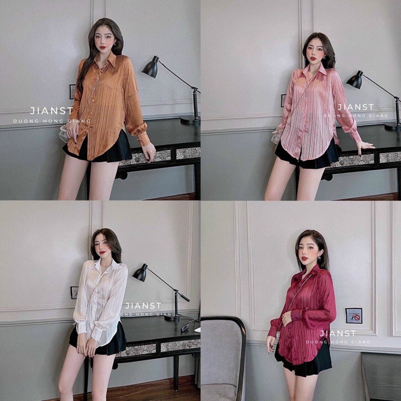 Sơ mi tơ nhũ về full màu