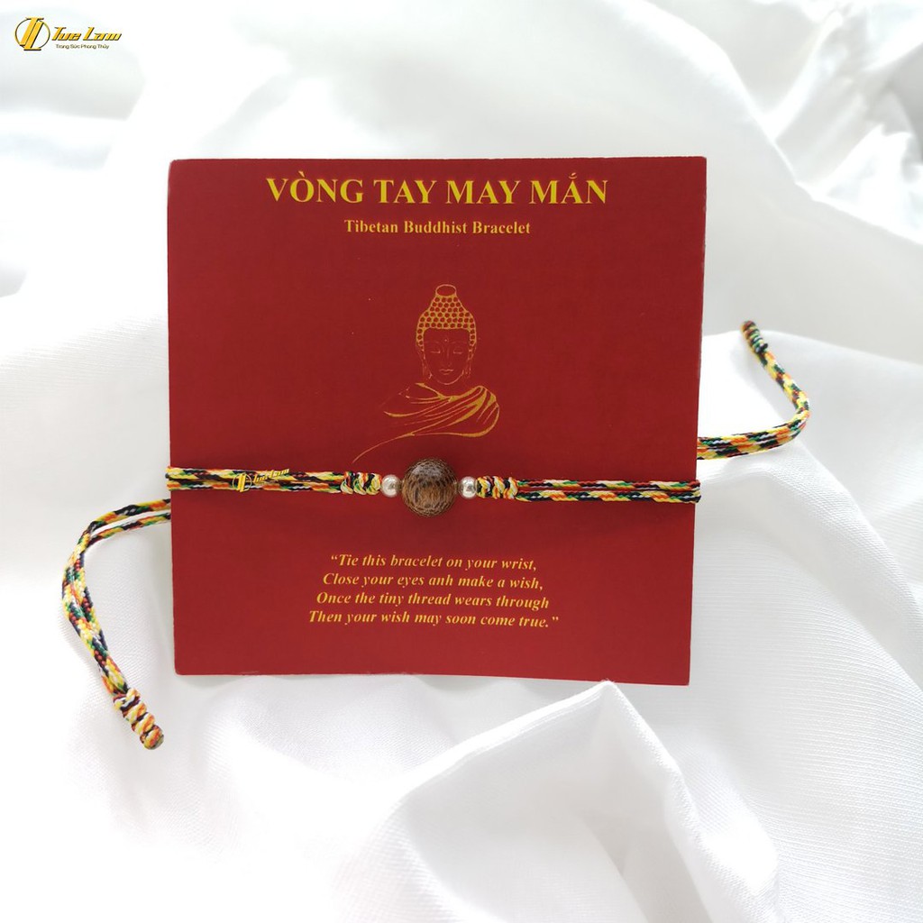 [Handmade] Vòng Tay Chỉ Ngũ Sắc Mix Hạt Trầm Hương Bi Bạc Bình An May Mắn