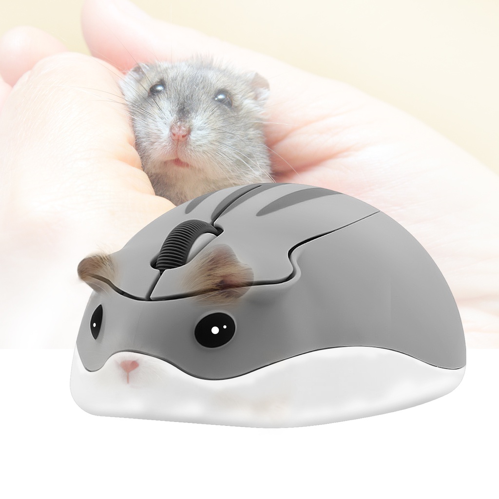 Chuột Quang Không Dây 2.4G 1600DPI Hình Chuột Hamster Siêu Dễ Thương | BigBuy360 - bigbuy360.vn