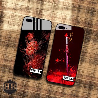 Ốp lưng kính cường lực iphone 7 plus / iphone 8 plus hình hoa bỉ ngạn