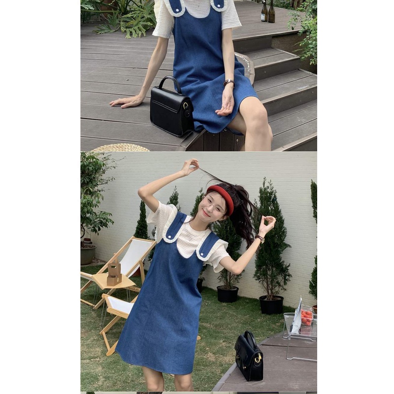 Đầm Yếm denim Phong Cách Hàn Quốc Thời Trang Cho Nữ