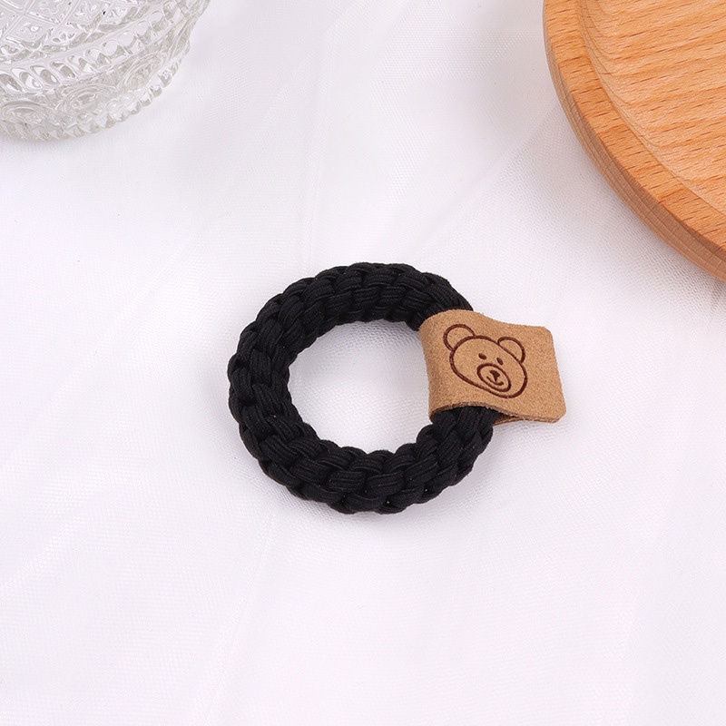 Dây Buộc Tóc Co Giãn Họa Tiết Gấu Hoạt Hình Dễ Thương Cho Nữ