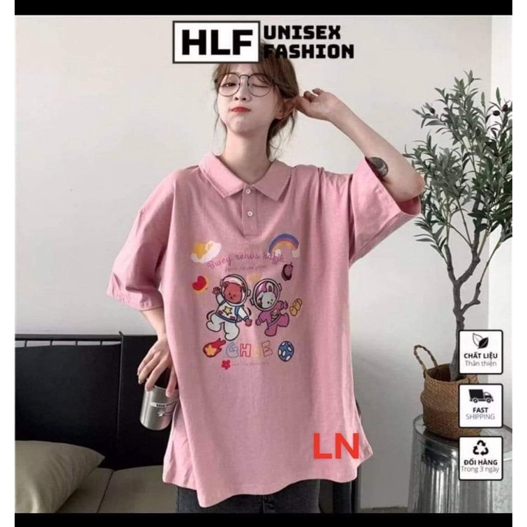 Áo polo gấu thỏ cầu vồng TH6