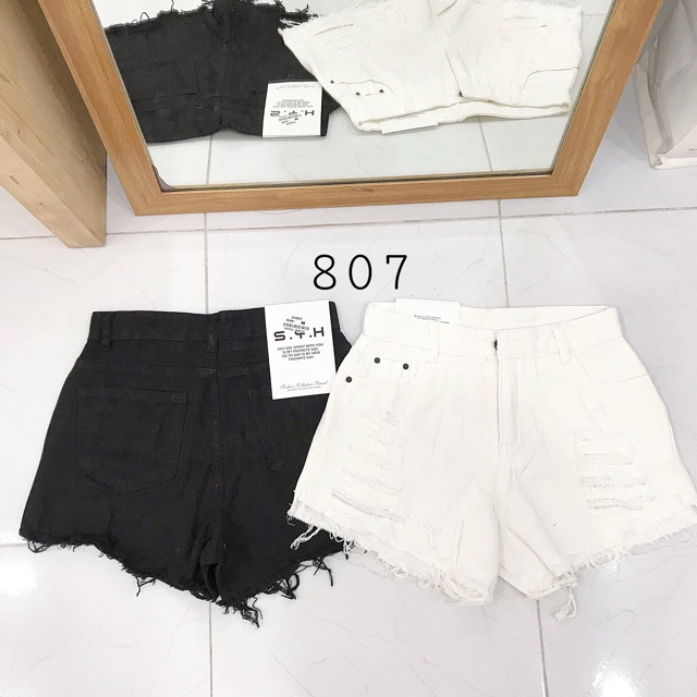 CÁC MẪU SHORT JEAN TRẮNG ĐEN