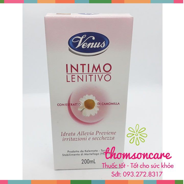 Dung dịch vệ sinh Venus Intimo từ Ý - Hương thơm từ thảo dược - Hộp 200ml