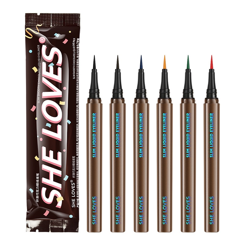(Bán Buôn Sỉ) Bút Kẻ Mắt SHELOVES Vỏ chocolate Chống Thấm Nước Lâu Trôi Trang Điểm Chuyên Nghiệp