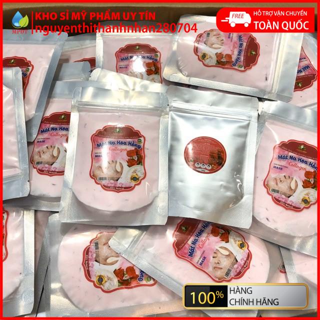 Nạ Ủ Trắng Collagen Cánh Hoa Hồng Gói 100gram mặt nạ hoa hồng mới ,