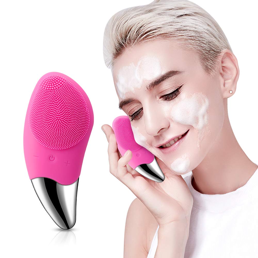 Máy rửa mặt Suolaer bằng silicone hỗ trợ mát xa da mặt và làm sạch lỗ chân lông hiệu quả