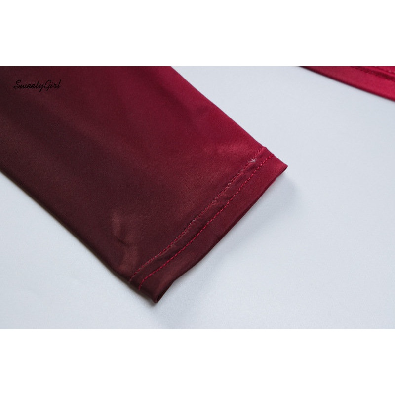 Bộ Áo Trễ Vai Tay Dài Dáng Ôm Nhuộm Màu Độc Đáo Thời Trang 2022 Cho Nữ