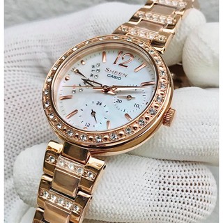 Đồng hồ nữ Casio SHE-3043PG - dây thép không gỉ