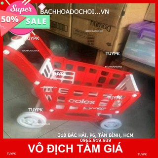 🛒xe đẩy siêu thị kiêm luôn xe đẩy tập đi cho bé coles