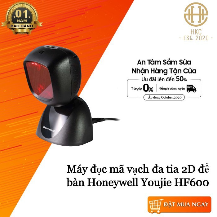 Máy đọc mã vạch đa tia 2D để bàn Honeywell Youjie HF600