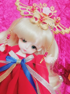 Đầm cổ trang cho bjd 1/8