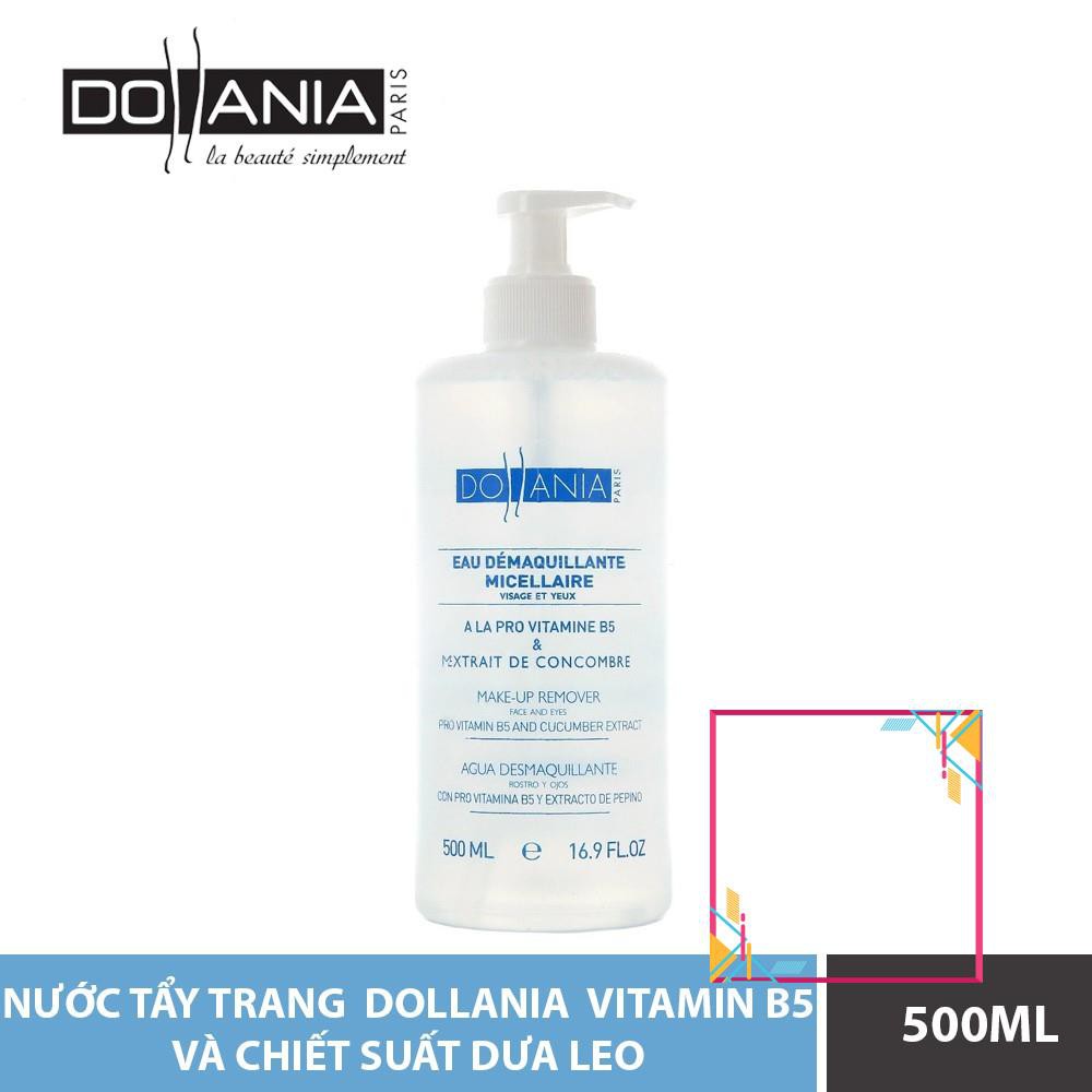 Nước tẩy trang Dollania Micellaire Pro Vitamin B5 & Tinh chất dưa leo 500ml (9122)