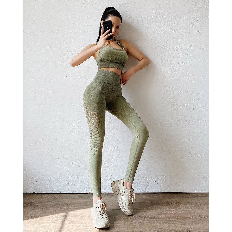 Set bộ đồ tập thể thao nữ omber sexy đồ tập gym tập yoga giá rẻ GYMSTORE