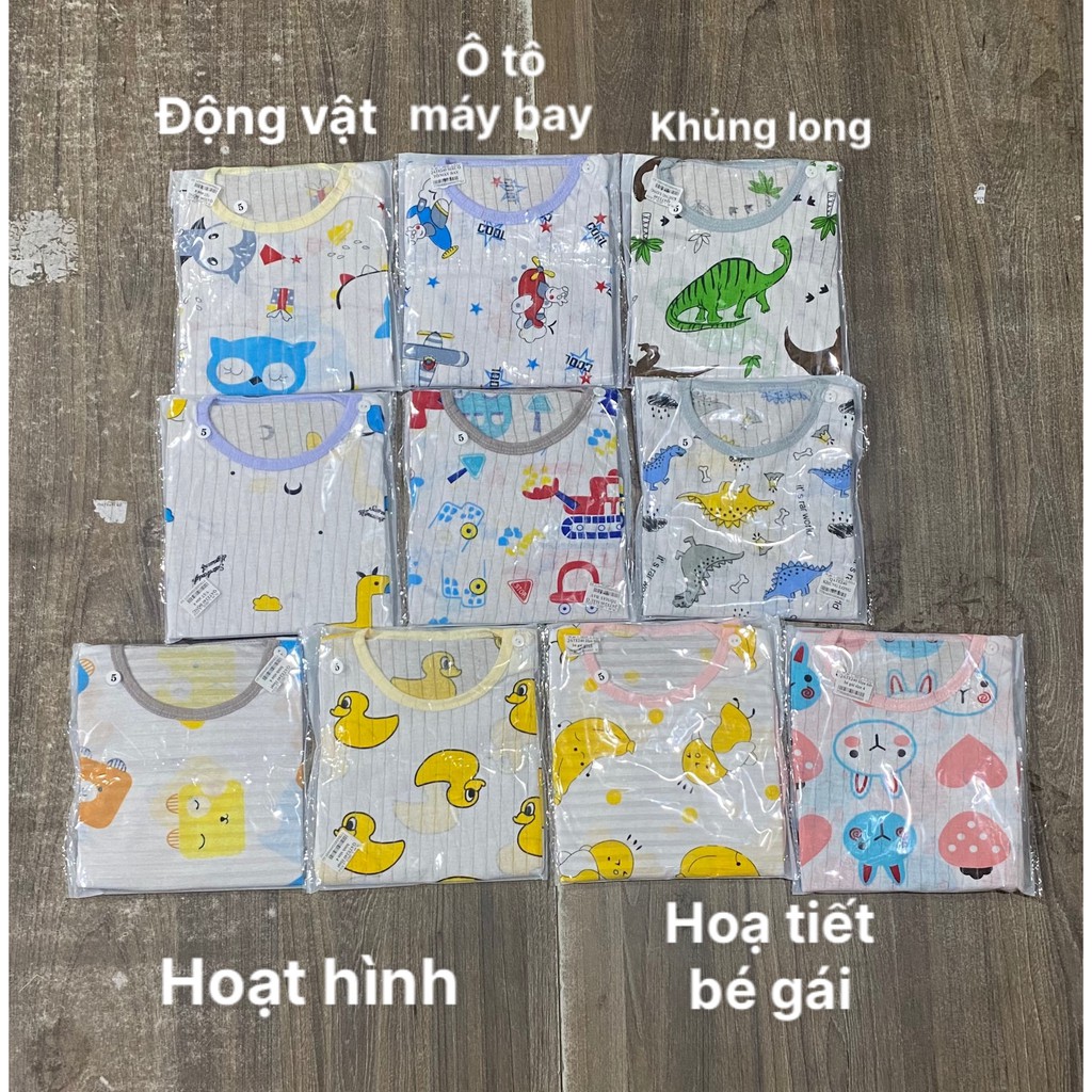 Bộ quần áo trẻ em cotton giấy - Bộ đồ cotton cho bé trai và bé gái (HN 240)