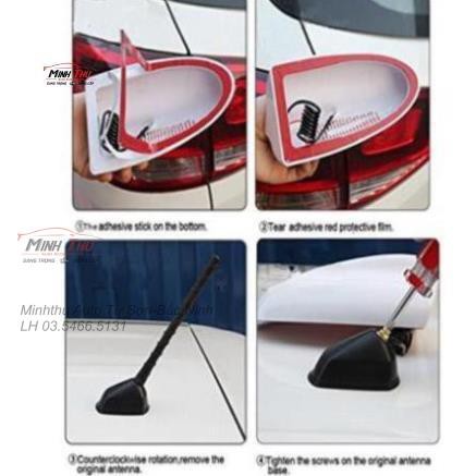 (Nhiều Mẫu) Ăng-ten Vây Cá Nóc Xe 4,5,7 chỗ thường, Chuẩn Vinfat - Chân Siêu To Cho Xe Suv, Kona, Santafe, Cx5, Crv...
