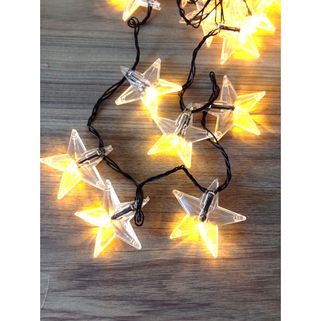 Dây đèn trang trí ngôi sao 7 mét (Ánh sáng vàng - DĐ)