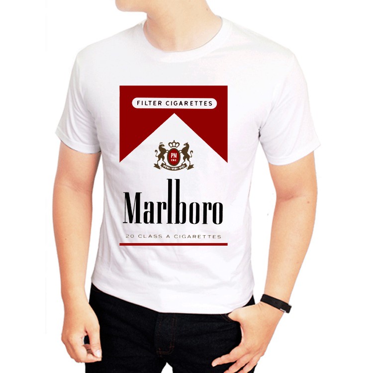 Áo Thun Tay Ngắn In Logo Marlboro1978 Thời Trang Cho Nam