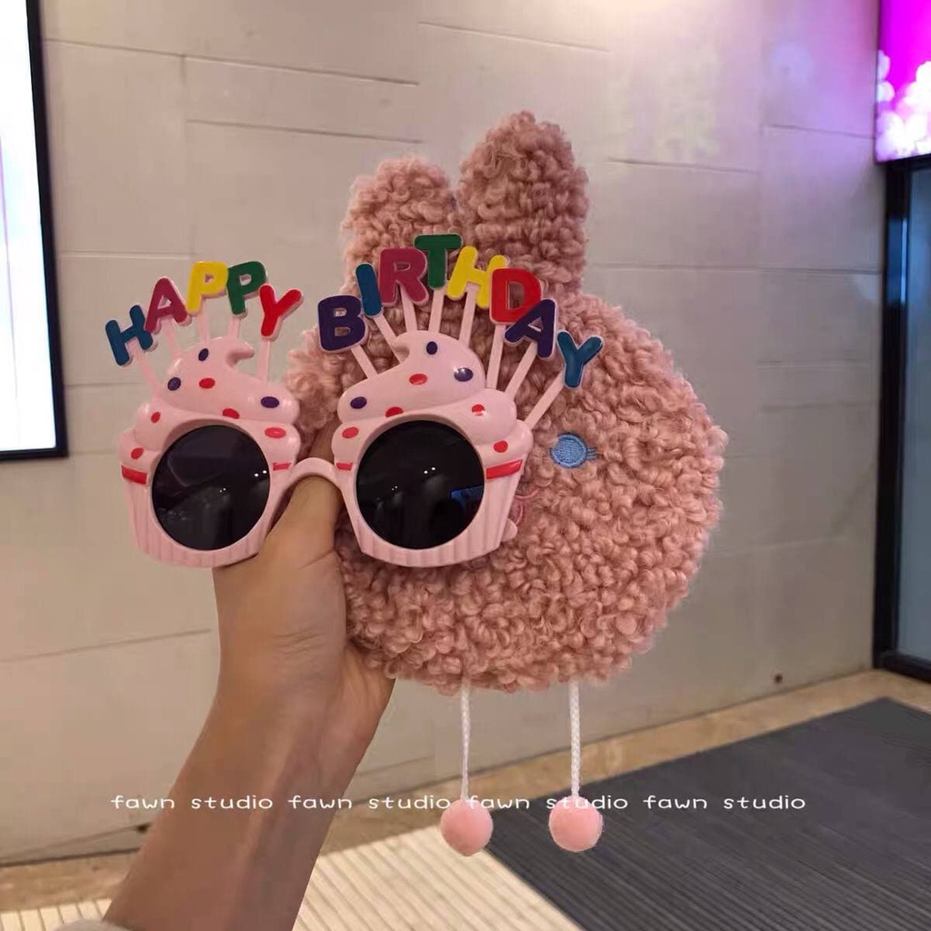 Kính mắt Happy Birthday mắt kính chúc mừng sinh nhật vui nhộn