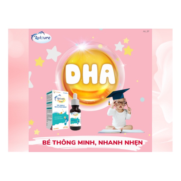 Avisure DHA Smart Kid 20ml - DHA hỗ trợ phát triển trí não và cải thiện thị lực cho bé