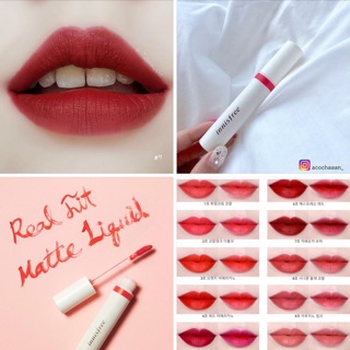 Son kem #Innisfree Real Fit Matte Liquid