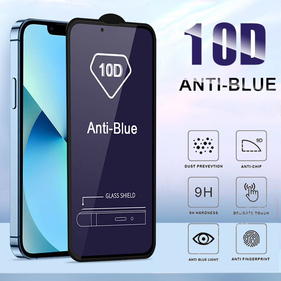 Kính Cường Lực Chống Ánh Sáng Xanh Cho iPhone 13 12 11 14 Pro Max Mini X XR XS Max se 2020 6 6s 7 8 Plus se 2020