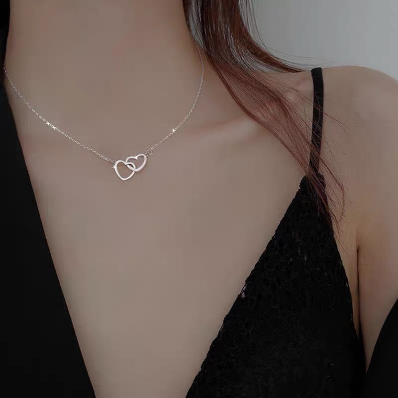 Dây chuyền tim lồng 2 màu