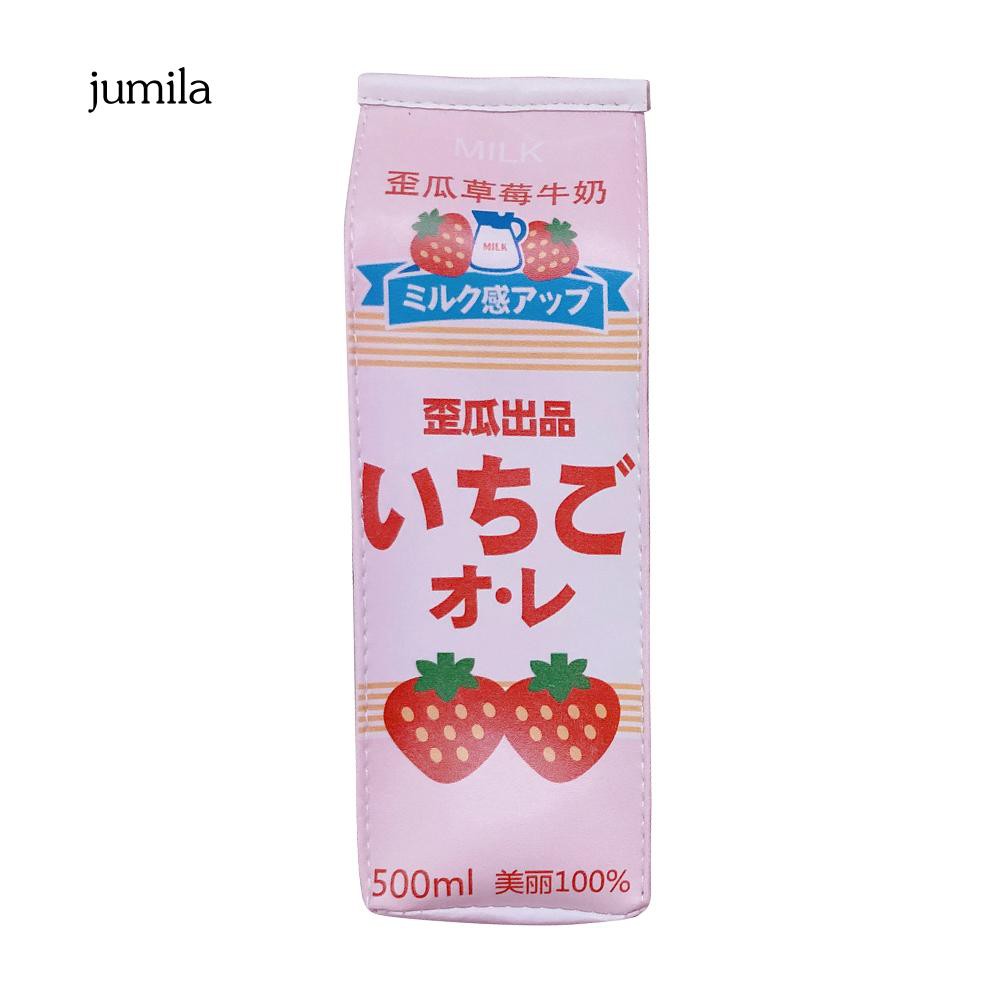 Túi bút học sinh in hình hộp sữa dễ thương