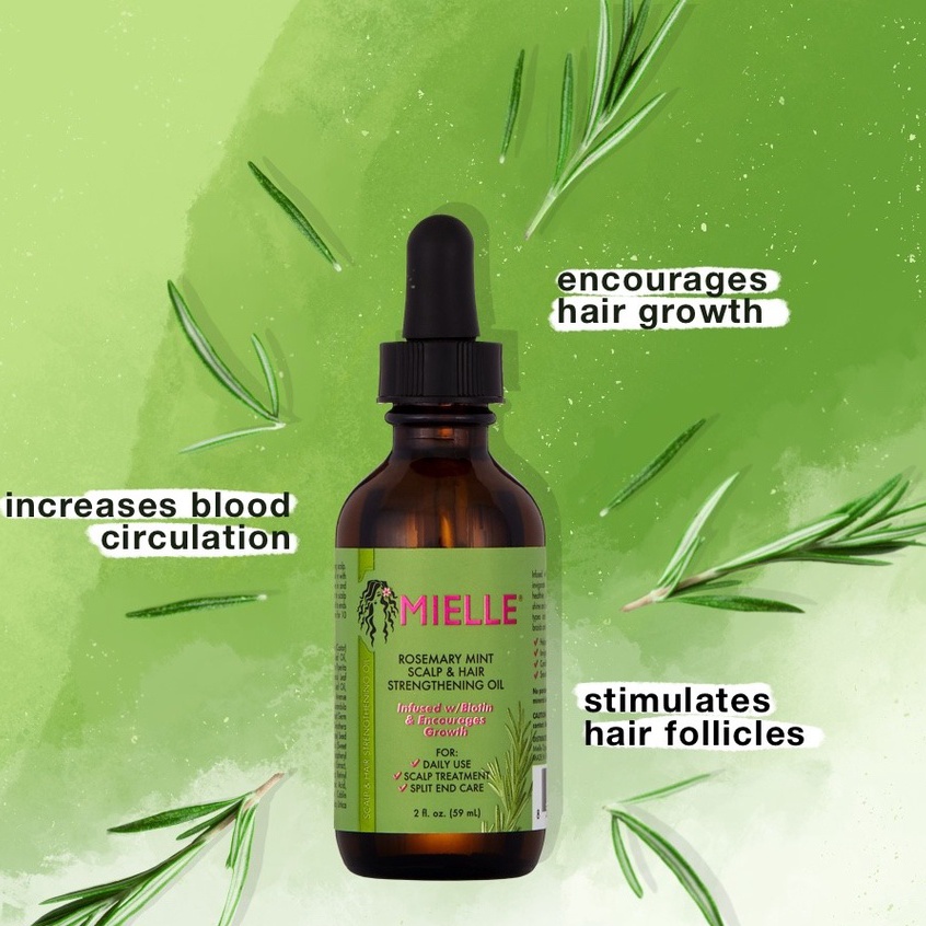 Mielle - Dầu dưỡng dài tóc Mielle Organics Rosemary Mint Scalp &amp; Hair Strengthening Oil 59ml
