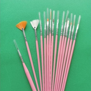 Set cọ vẽ móng mầu hồng-15 cây