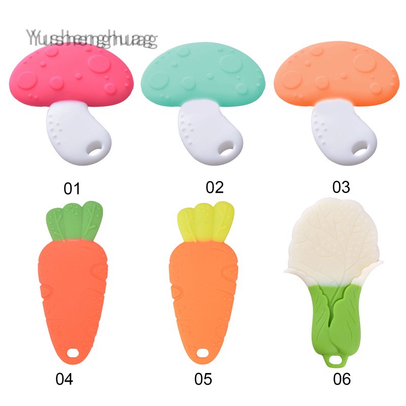 Núm ti giả hình củ cà rốt bằng Silicone an toàn dành cho trẻ