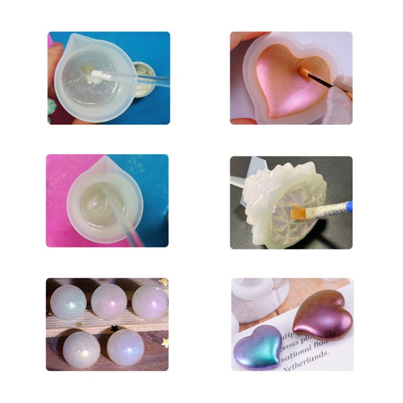 Bột Khoáng Mica Ánh Ngọc Trai Tự Nhiên 48 Màu Dùng Làm Trang Sức DIY