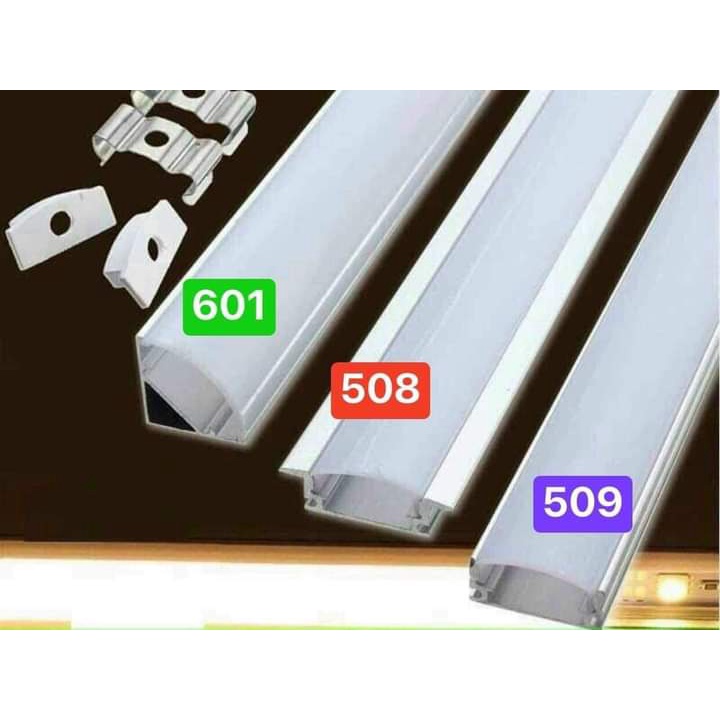 Thanh nhôm led định hình 1m, thanh nhôm dùng cho led dán, led thanh 12v trang trí nội thất