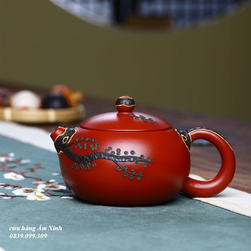 Ấm Tử Sa Nghi Hưng Tây Thi 260 ml (Đại Hồng Bào, Lọc Tổ Ong)