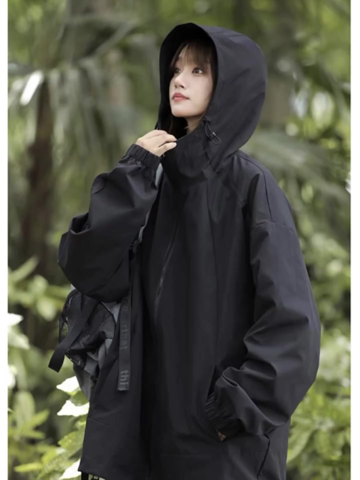 Áo Khoác Gió Unisex Có Mũ, Áo Gió Lót Lưới Chống Nước Chống Bụi Cao Cấp | BigBuy360 - bigbuy360.vn