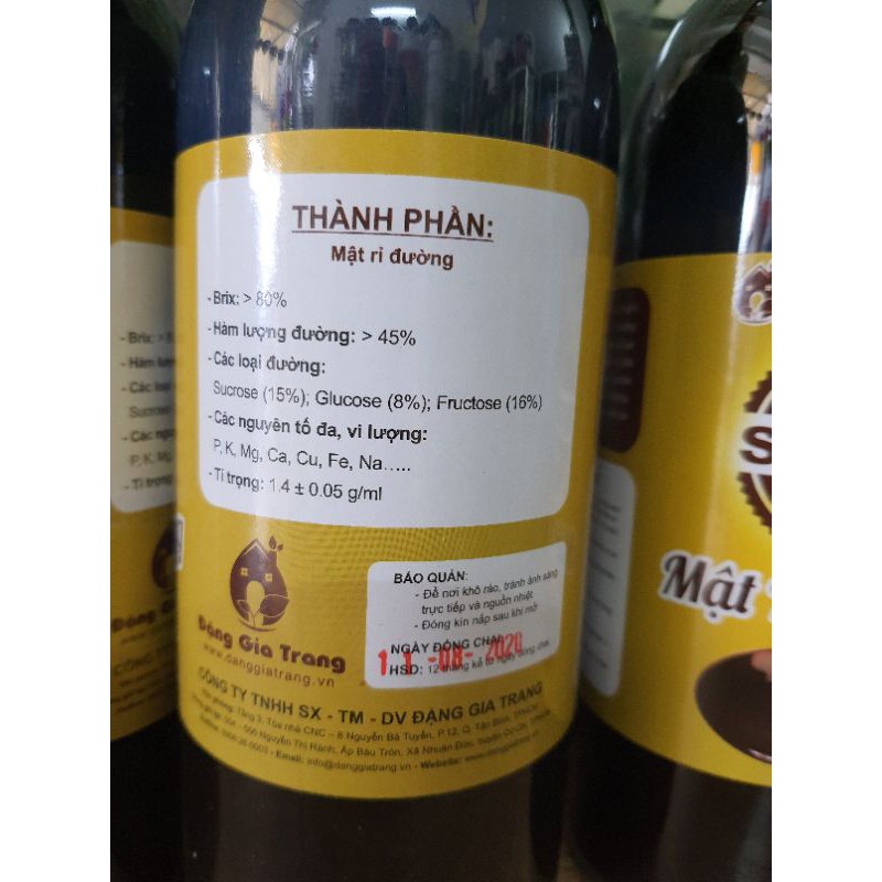 mật rỉ đường SFARM - chai 1 lít