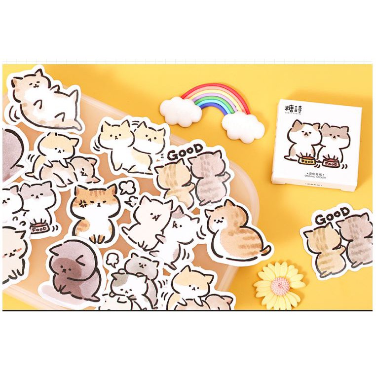 Bộ 45 Sticker Meo Meo đáng yêu E106