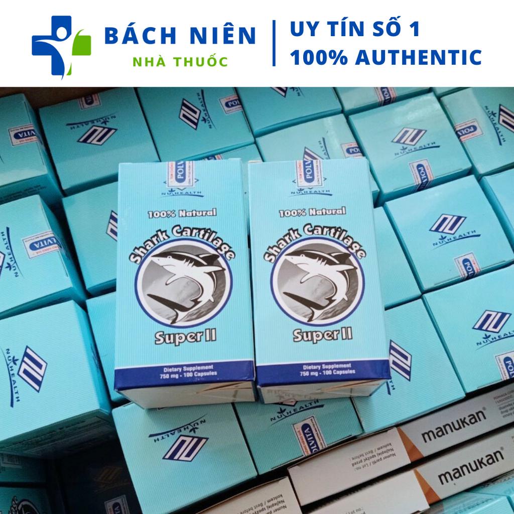 Viên uống sụn vi cá mập Nuhealth của Mỹ - Shark Cartilage Super II cải thiện Cơ, Khớp, Xương 100 viên