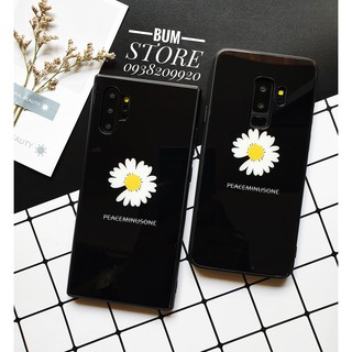 Ốp lưng kính hoa cúc Samsung Galaxy Note 10+ / Note 10 / Note 9 / Note 8 / S9+ / S8+