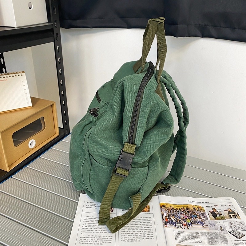 Balo 2 quai hình chữ nhật phong cách Vintage